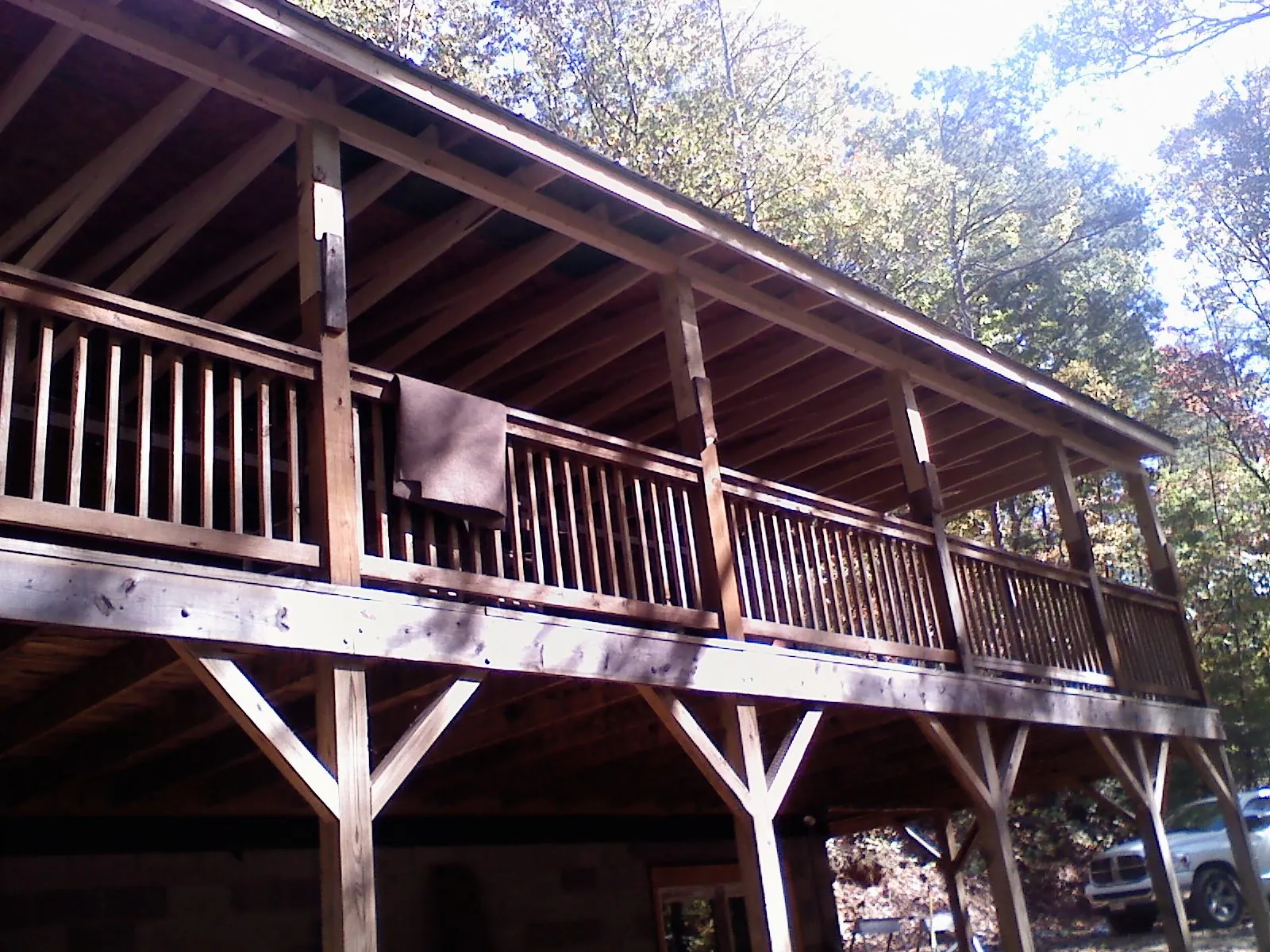 Timber framing under a new elevated porch and deck — Roof Leak Repair in Antigo by Roofing Brothers